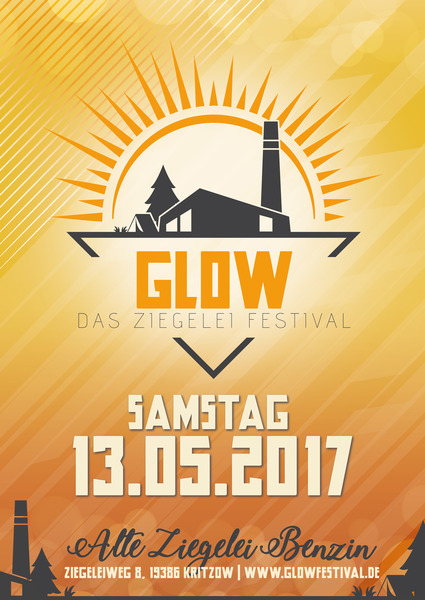 Party Flyer: Glow - Das Ziegelei Festival 2017 - Summer Opening am 13.05.2017 in Lbz